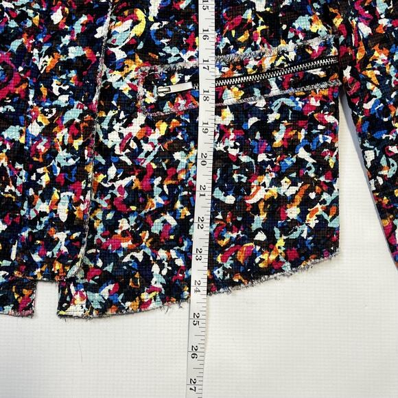 1.STATE Jacket Womens Large Tweed Zip Front Lined Textured Boho - Picture 12 of 14